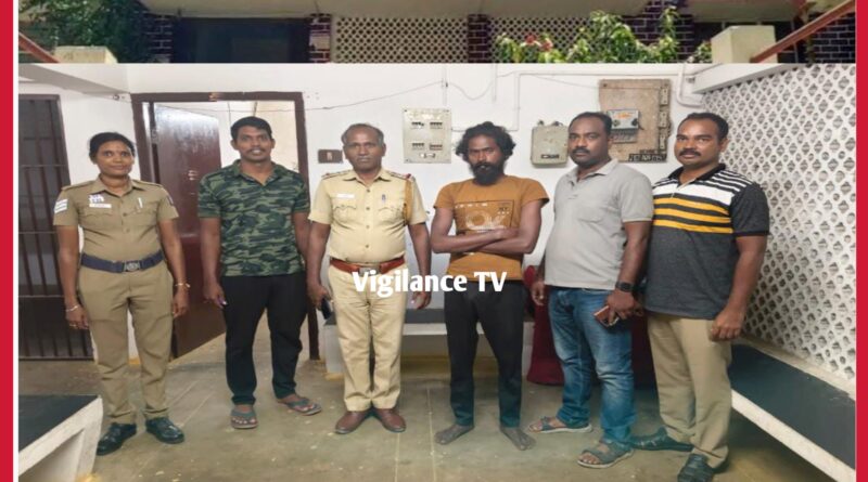 The Palani Adivaram Police Department arrested and imprisoned a man involved in a series of vehicle theft